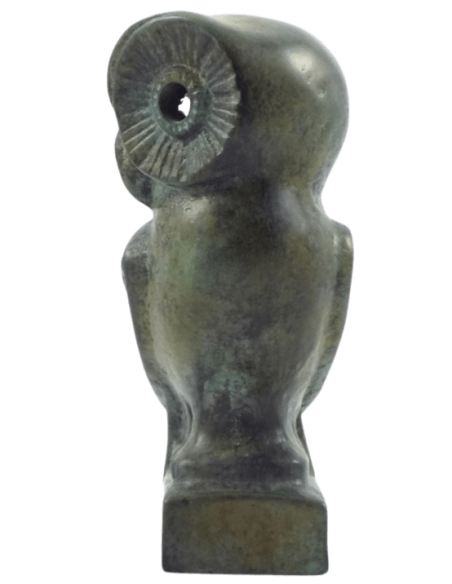 Bronze Owl Statuette, Symbol of Athena, goddess of wisdom, military strategy, and the arts