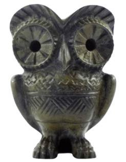Bronze Owl Statuette, Symbol of Athena, goddess of...