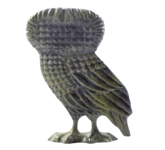 Estatuilla de búho en bronce, símbolo de...