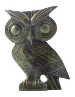 Bronze Owl Statuette, Symbol of Athena, goddess of...