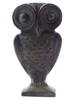 Bronze Owl Statuette, Symbol of Athena, goddess of...