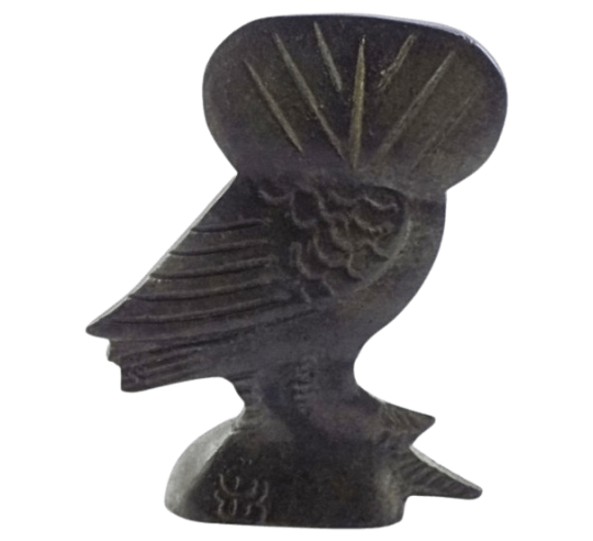 Statuette de Chouette en Bronze, Symbole...