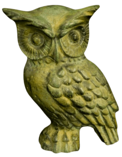 Bronze Owl Statuette, Symbol of Athena, goddess of...