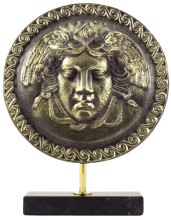 Bronze Shield adorned with the face of Medusa, Symbol of...