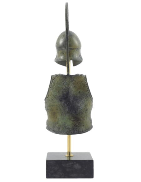 Armure en Bronze de Léonidas Ier, roi de la ville-État de Sparte, panoplie avec Casque sculpté de lions et Plastron
