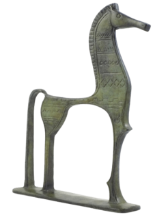 Estatuilla de Caballo griego en bronce de estilo...