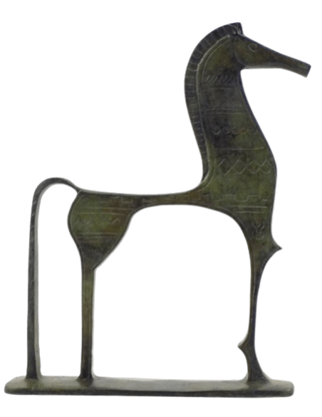 Estatuilla de Caballo griego en bronce de estilo geométrico antiguo, del siglo VIII a.C