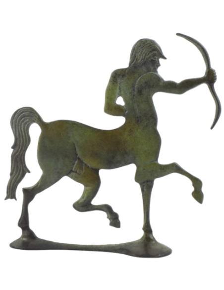 Estatuilla de Céntauro Griego en Bronce de estilo geométrico antiguo, periodo siglo VIII a.C
