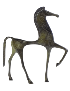 Estatuilla de Caballo griego en bronce de estilo...