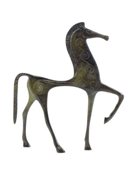 Greek Bronze Geometric-Style Horse Figurine, 8th Century BC Period