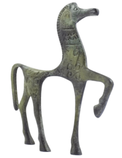 Estatuilla de Caballo griego en bronce de estilo...
