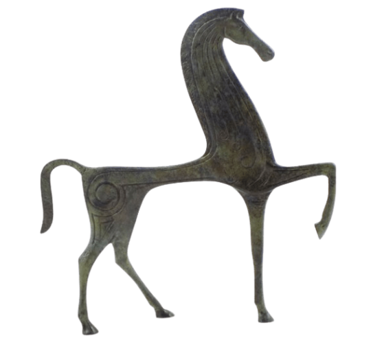Greek Bronze Geometric-Style Horse Figurine, 8th Century BC Period