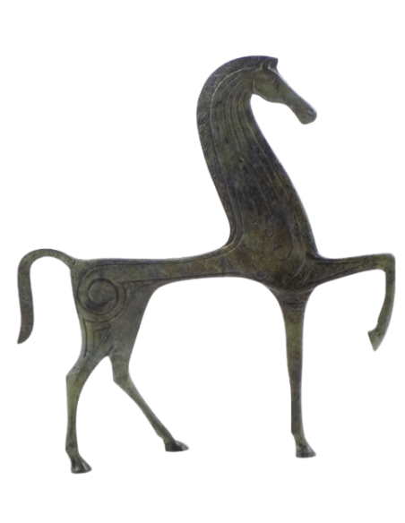 Greek Bronze Geometric-Style Horse Figurine, 8th Century BC Period