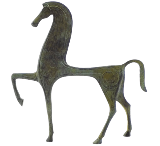 Estatuilla de Caballo griego en bronce de...