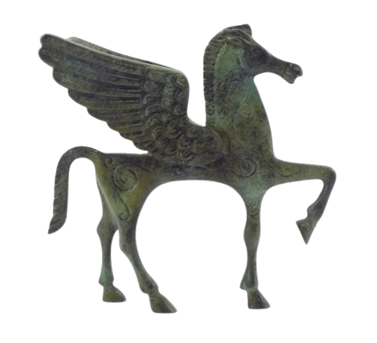 Estatuilla de Pegaso griego en bronce, de...