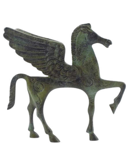 Estatuilla de Pegaso griego en bronce, de estilo geométrico antiguo, del siglo VIII a.C