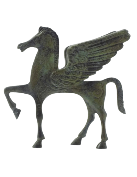 Estatuilla de Pegaso griego en bronce, de estilo geométrico antiguo, del siglo VIII a.C