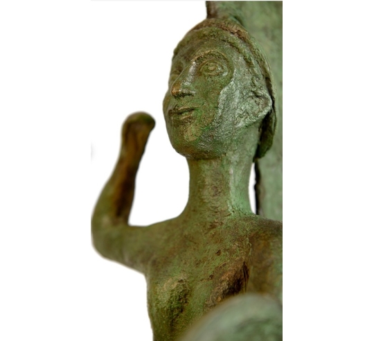 Statuette de Guerrier Étrusque en Bronze