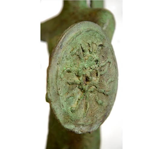 Statuette de Guerrier Étrusque en Bronze