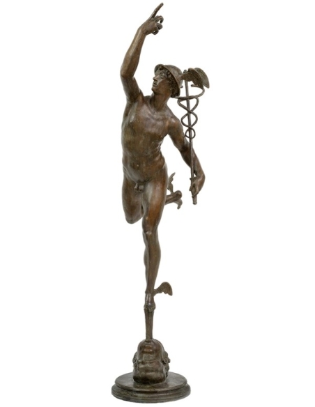 Life-Size Bronze Statue - Reproduction of Mercury after Giambologna