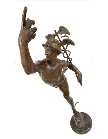 Life-Size Bronze Statue - Reproduction of Mercury after Giambologna
