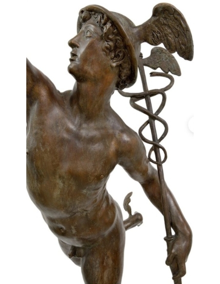 Life-Size Bronze Statue - Reproduction of Mercury after Giambologna