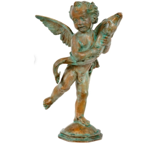 Estatua en Bronce: Putto con Delfín según Andrea de Verrocchio