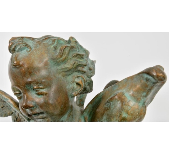 Bronze Statue: Putto with Dolphin after Andrea...