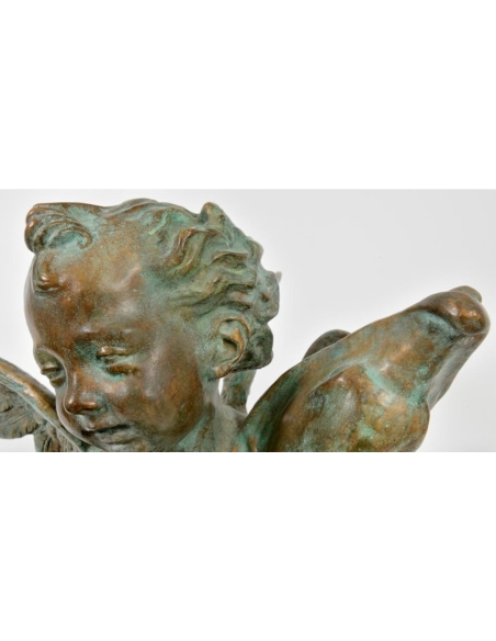 Bronze Statue: Putto with Dolphin after Andrea del Verrocchio