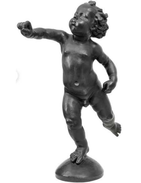 Estatua en Bronce: Putto Listo para Despegar