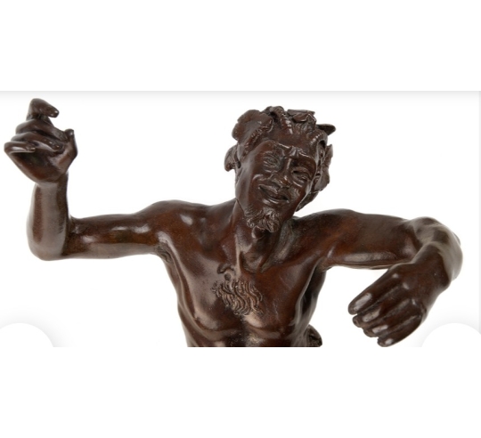 Estatua de bronce patinado: Reproducción del...