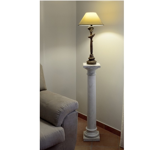 Lámpara de mesa de bronce patinado estilo...