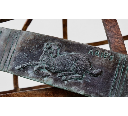 Sphère Armillaire en Bronze Patiné avec Tous...