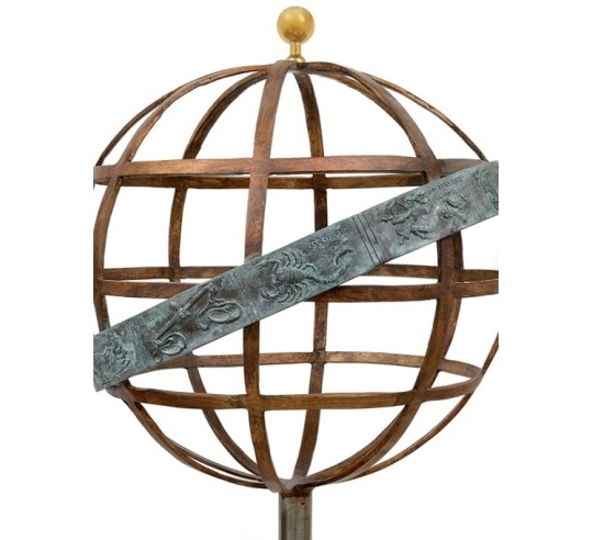 Patinated Bronze Armillary Sphere with All...