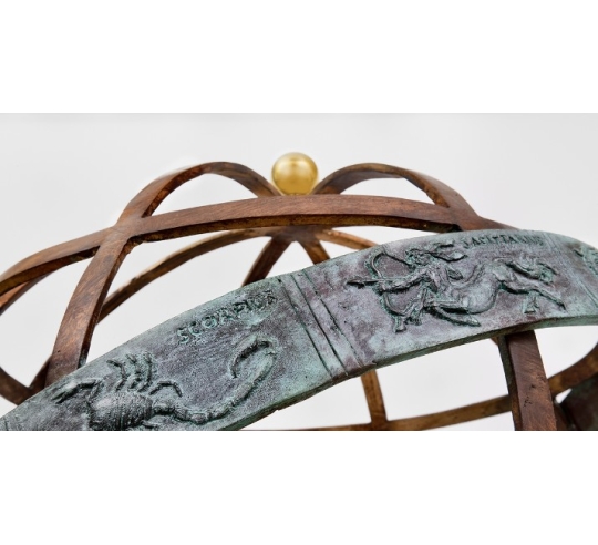 Patinated Bronze Armillary Sphere with All...