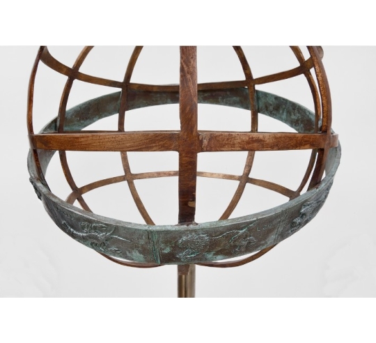 Patinated Bronze Armillary Sphere with All...