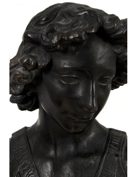 Estatua en Bronce Patinado: David según Verrocchio - Obra Maestra del Renacimiento