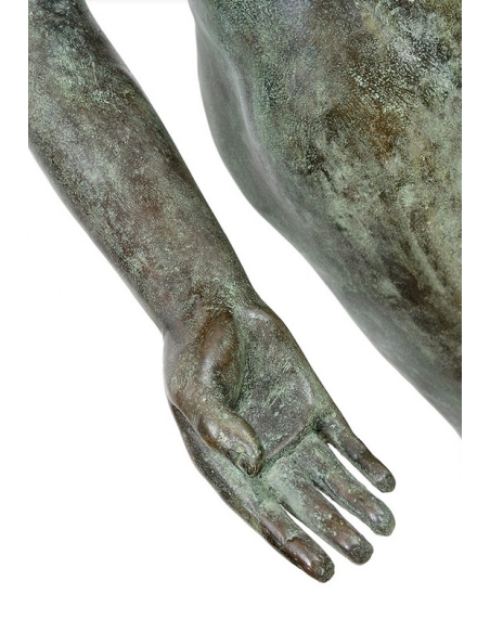 Statue en Bronze Patiné : reproduction de l'Idolino de Pesaro, Musée de Florence