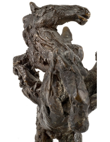 Estatuilla de Bronce Patinado: El Vuelo de Pégaso