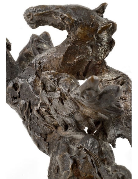 Estatuilla de Bronce Patinado: El Vuelo de Pégaso