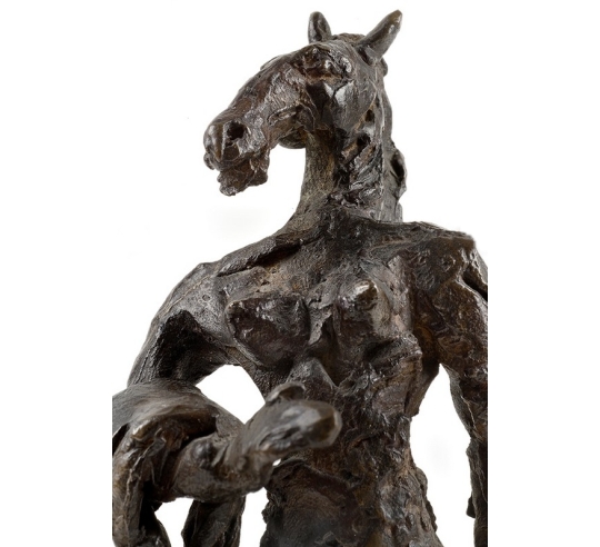 Patinated Bronze Statue: Mythological Woman,...