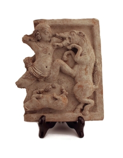 Krishna matando al demonio caballo Keshi