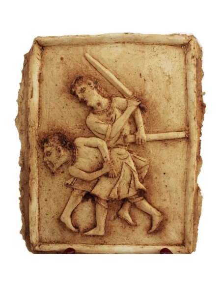 Bajorrelieve duelo de gladiadores romanos