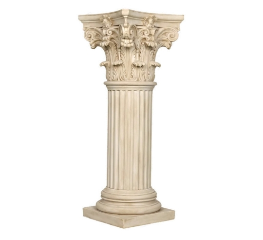 Columna decorativa con capitel corintio