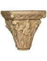Capitel románico del rey David con músicos