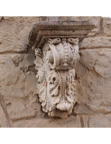 Console d'applique murale à feuille d'acanthe