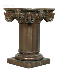 Pie de Mesa con capitel color bronce