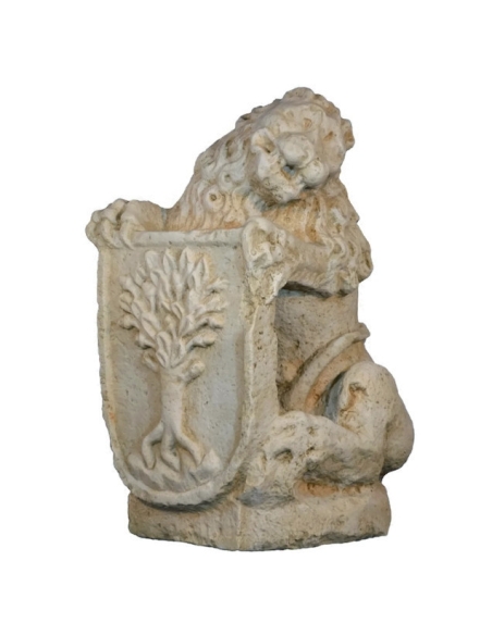 Lion with shield left side
