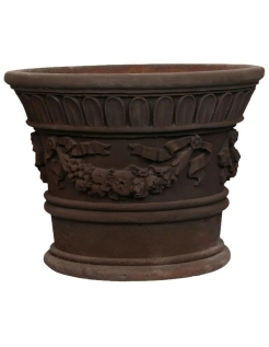 Small planter pot with garlands