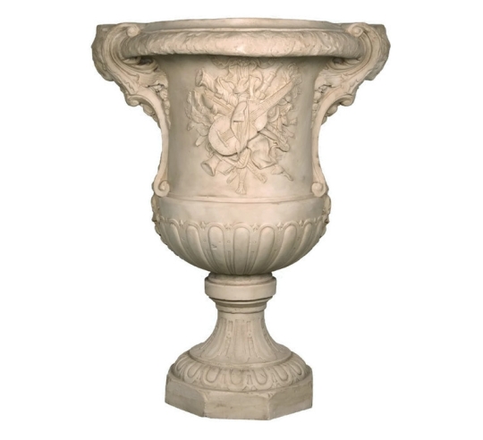 Vase with musical instrument decorations